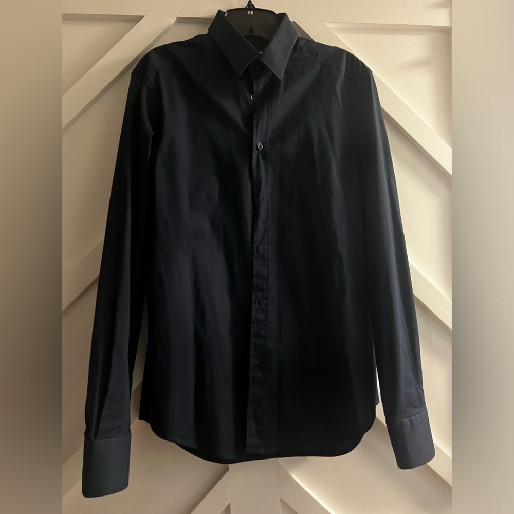 Versace Trend Collection Dress Shirt Mens 15.5/39 Luxury NAVY